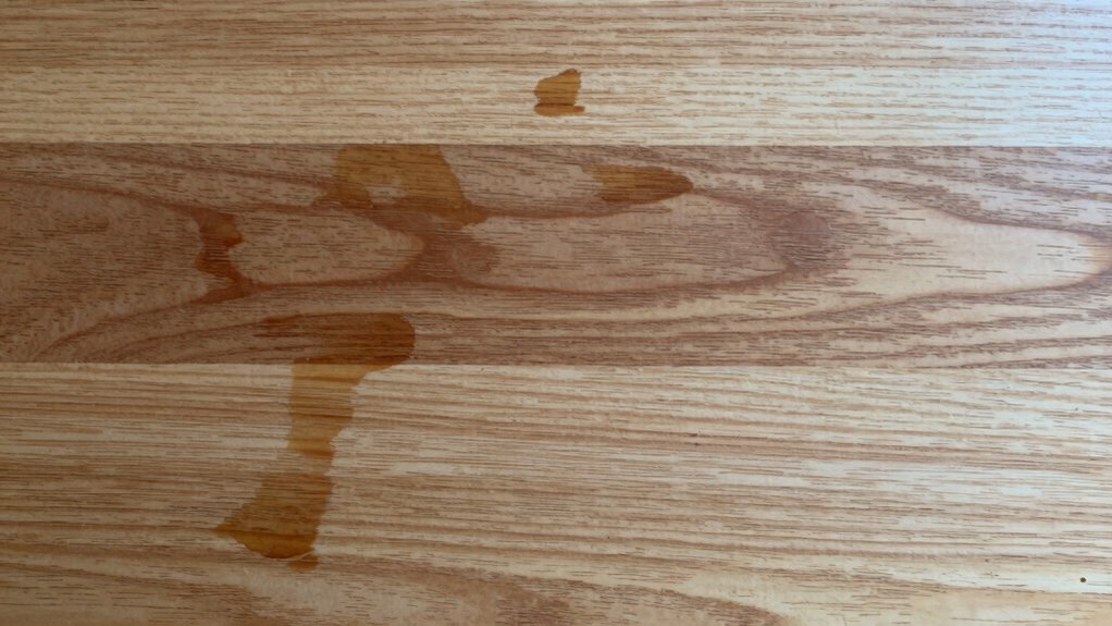 identify uneven stain application