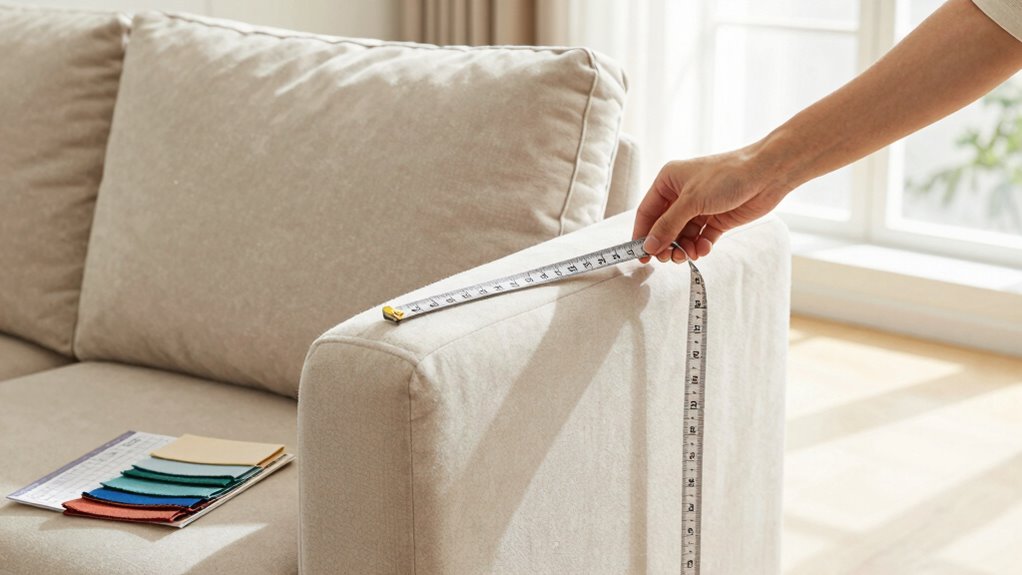 measure furniture for slipcover