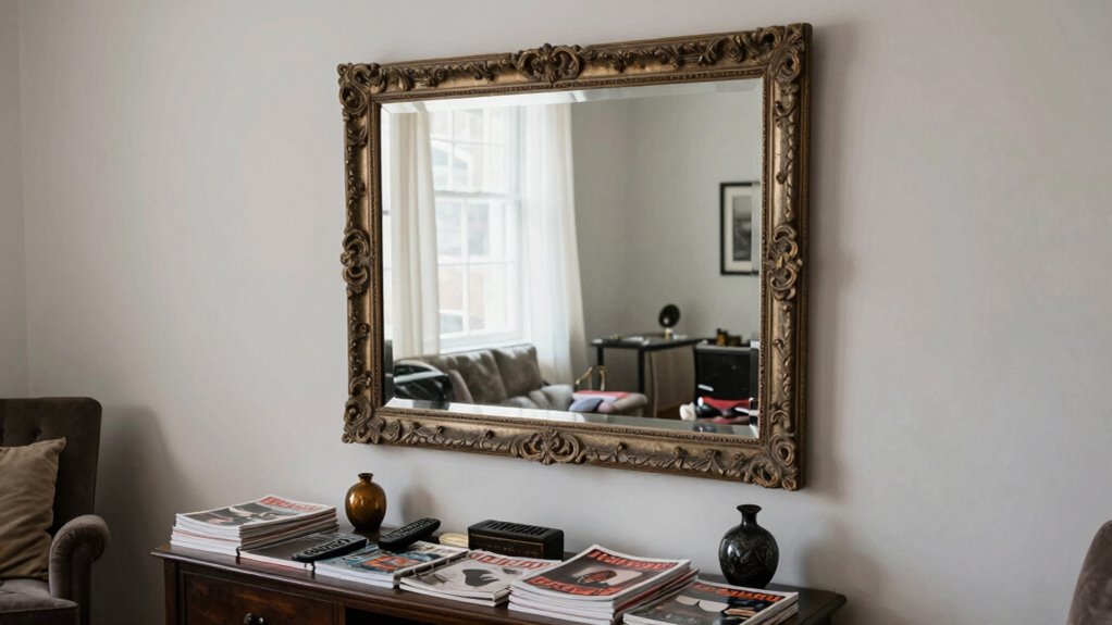 mirror clutter reduces brightness