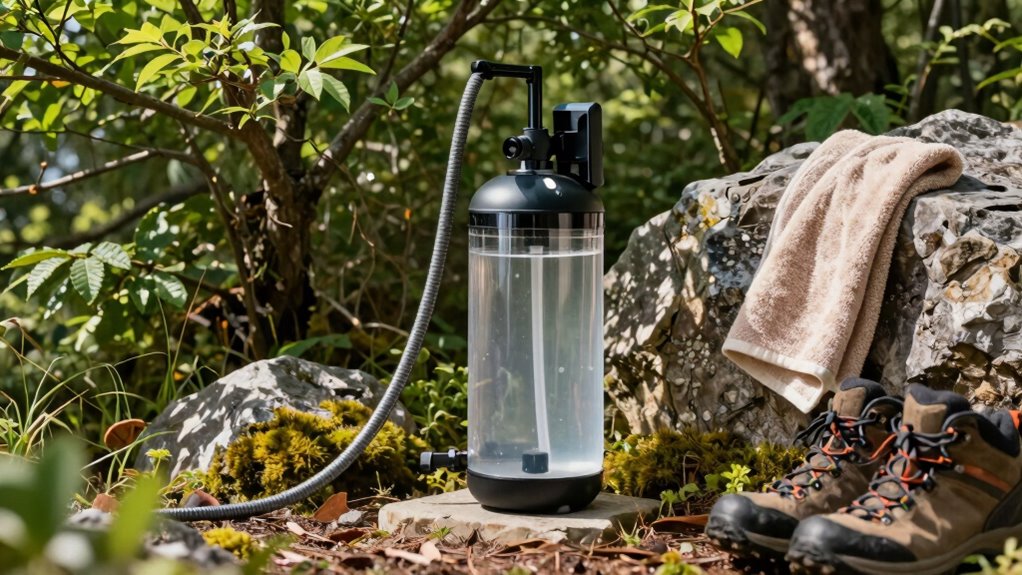 portable camping shower features