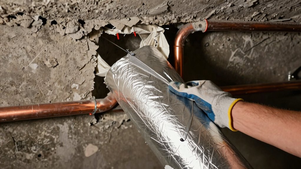 proper pipe insulation sealing