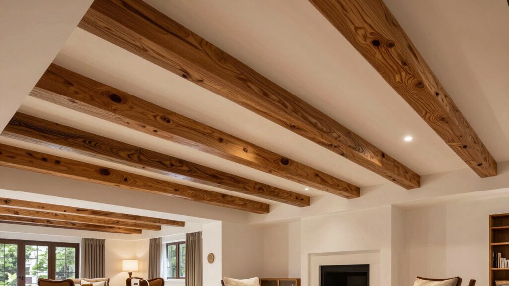 top faux wood beams