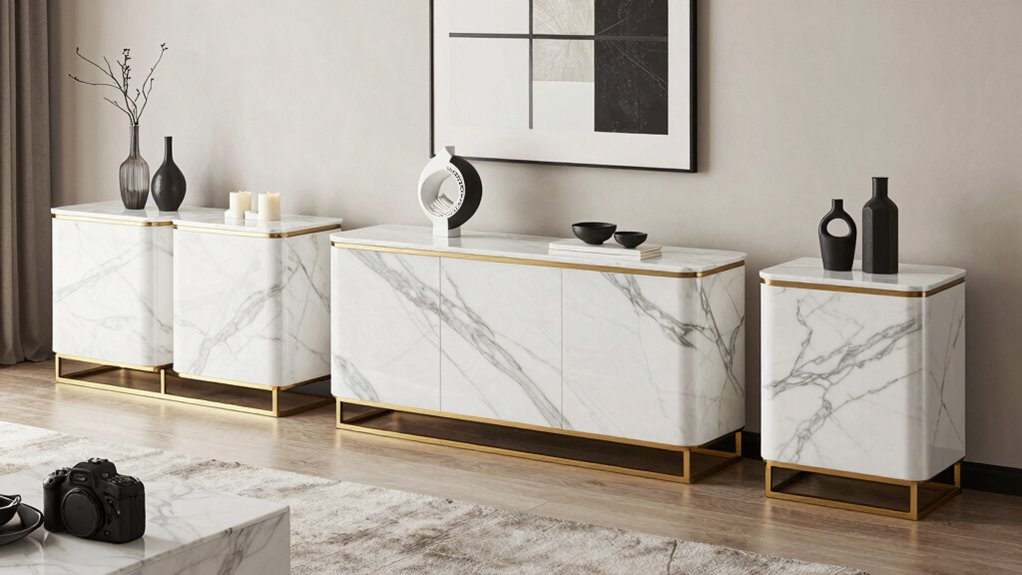 top marble console tables