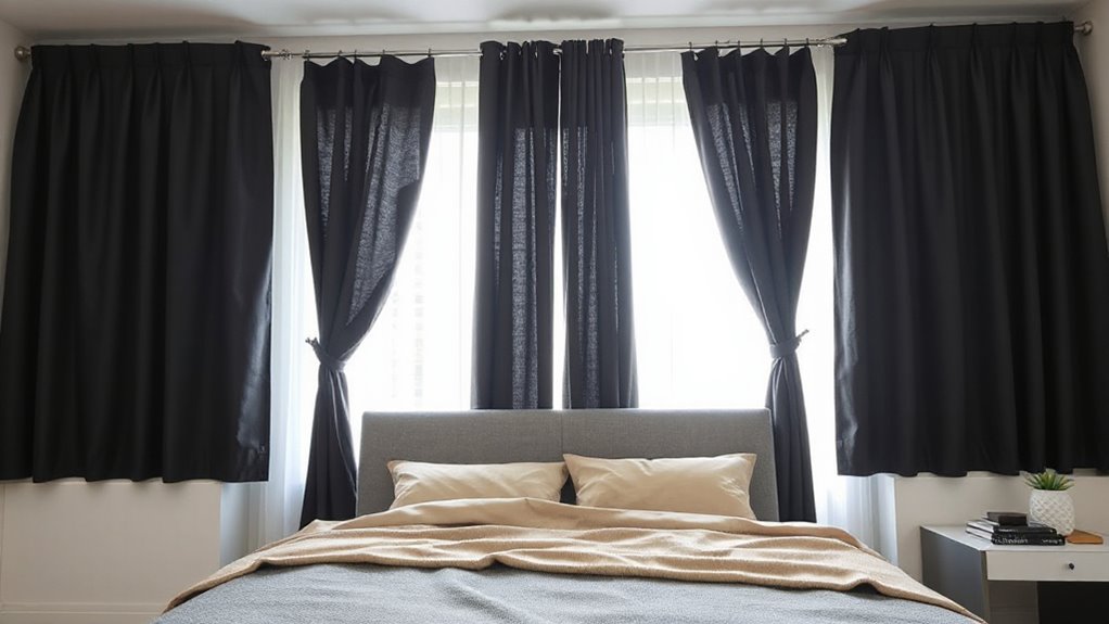 top wide bedroom blackout curtains