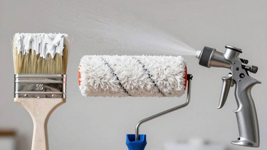 use rollers for flat surfaces