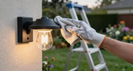 clean outdoor lights safely