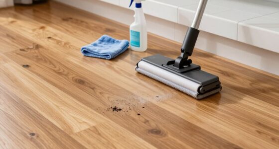 clear debris for mopping