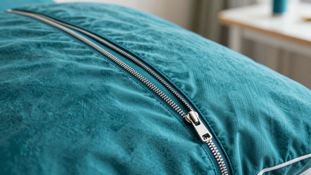 create zipper pillow covers
