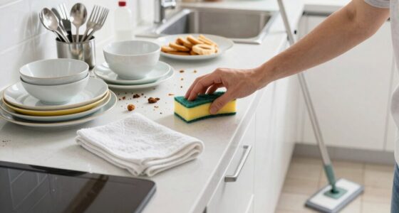 efficient kitchen cleaning sequence