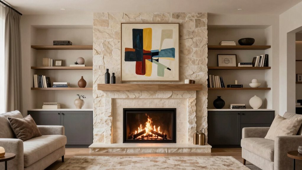 enhance fireplace media wall