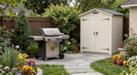 hide equipment with landscaping