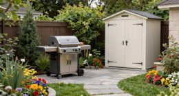 hide equipment with landscaping