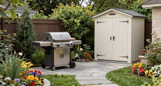 hide equipment with landscaping