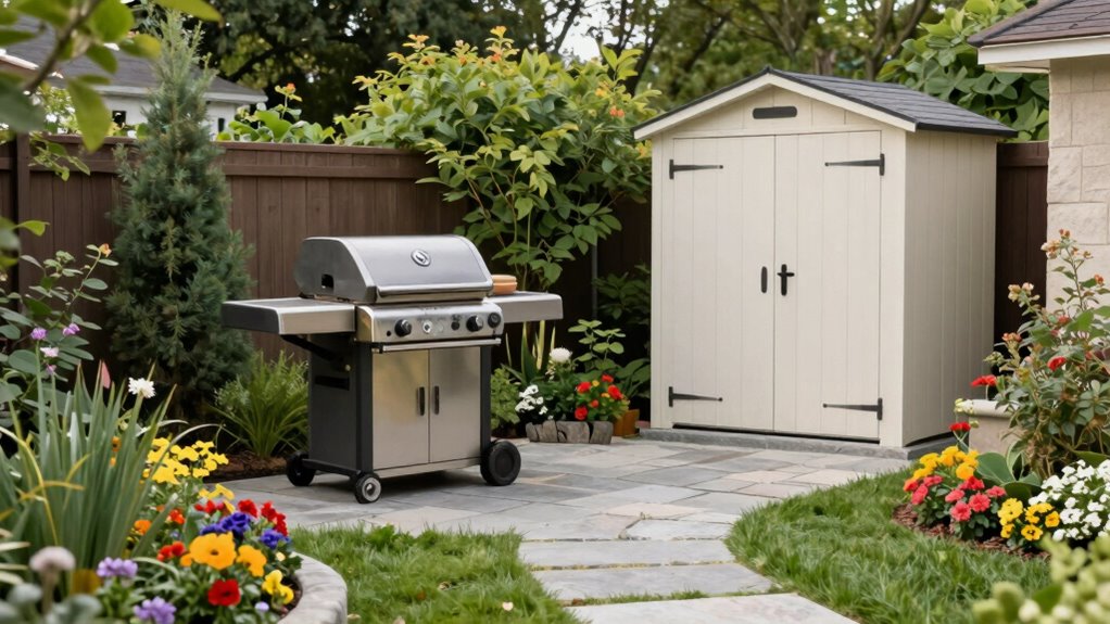 hide equipment with landscaping