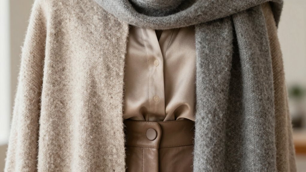 layered neutral textured elegance