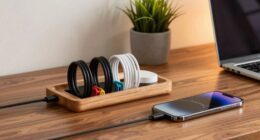 organized accessible charging setup