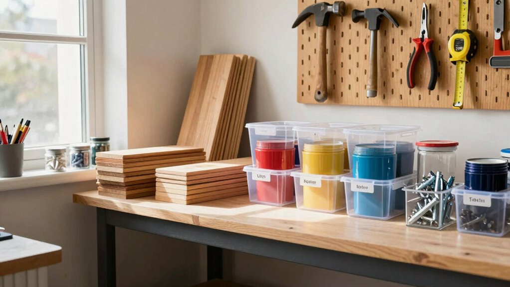 organized diy workspace efficiency