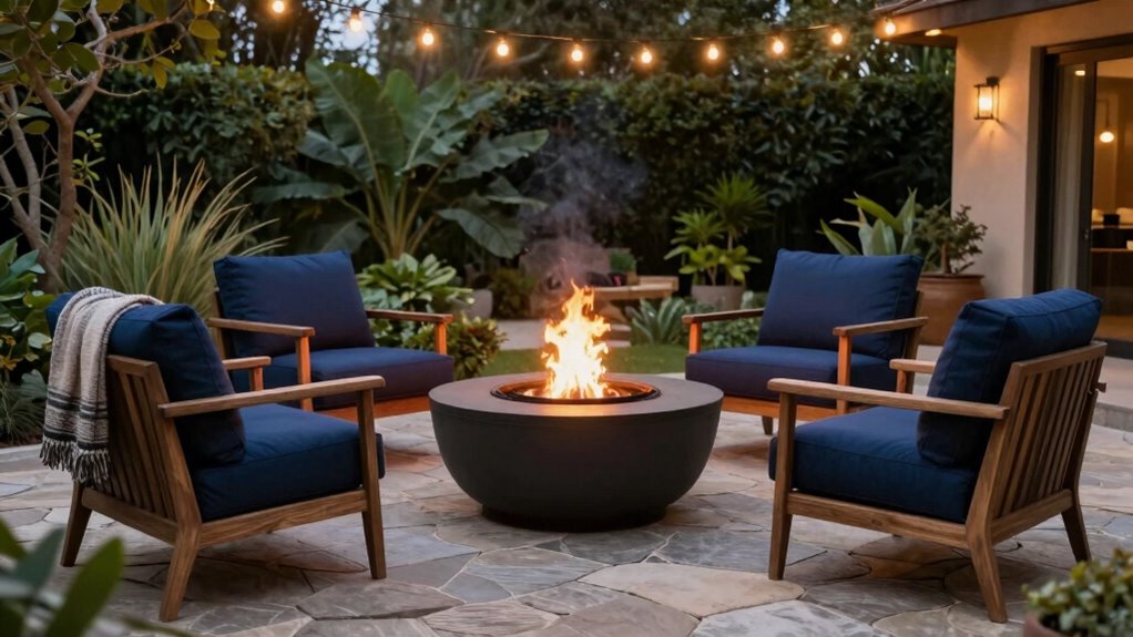 outdoor furniture and layout