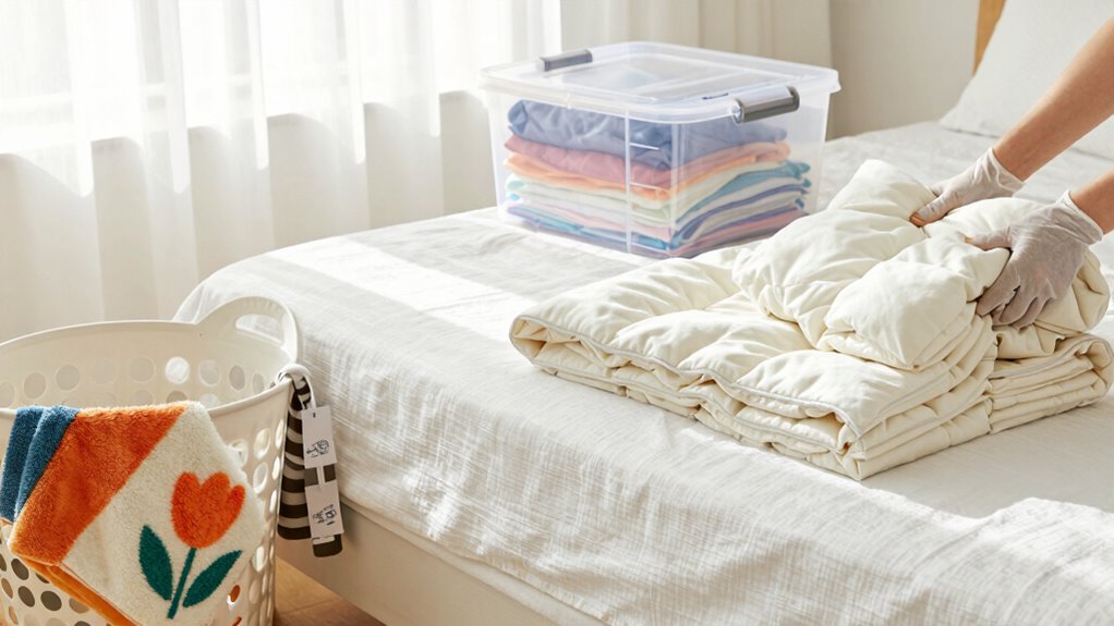 proper bedding washing and storage