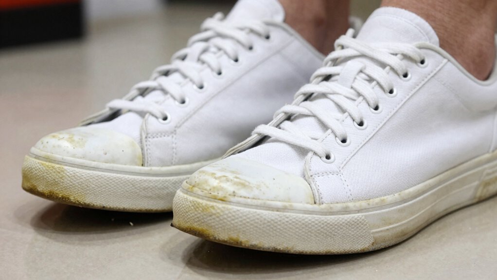 sneakers yellow after washing