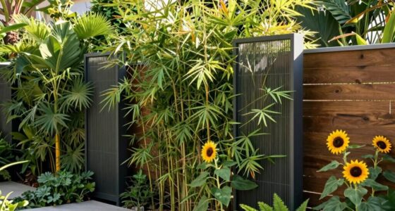 use tall plants for privacy