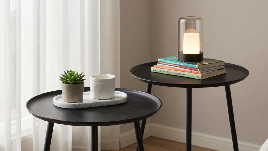 practical side table styling