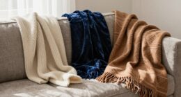 stylish cozy blanket layering