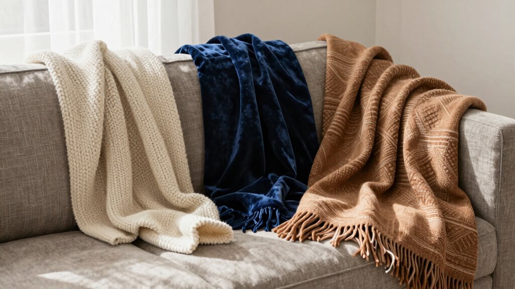 stylish cozy blanket layering