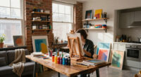 This 500-Square-Foot Studio Doubles As An Artist's Home And Workspace