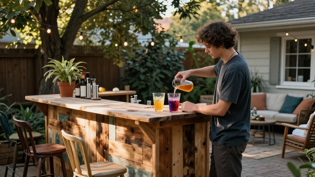 This DIY Couple Built The Coolest Backyard Bar For Almost Nothing — Here’s How