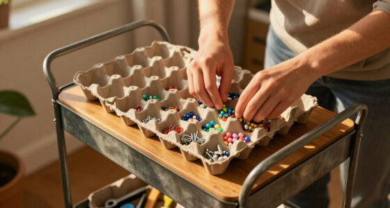 Ditch Bins: The Smarter Way To Organize A Storage Cart Using Empty Egg Cartons