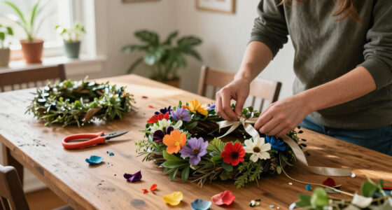 DIYer Transforms Old Tin Cans Into The Cutest Wreath