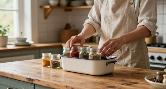 Repurpose A Casserole Holder Into A Spice Rack That Adds Vintage Charm