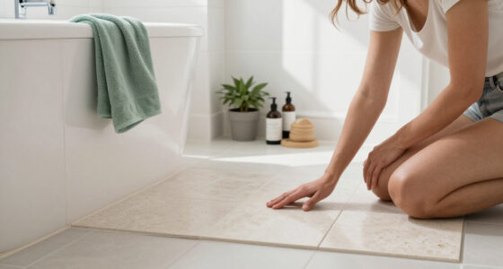 The Dunelm Adhesive Floor Tiles That Have Completely Transformed My Bathroom For £86