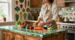 Vegetable Wallpaper And Animal-Clad Handmade Tiles Add Playful Charm To This Maryland Farmhouse